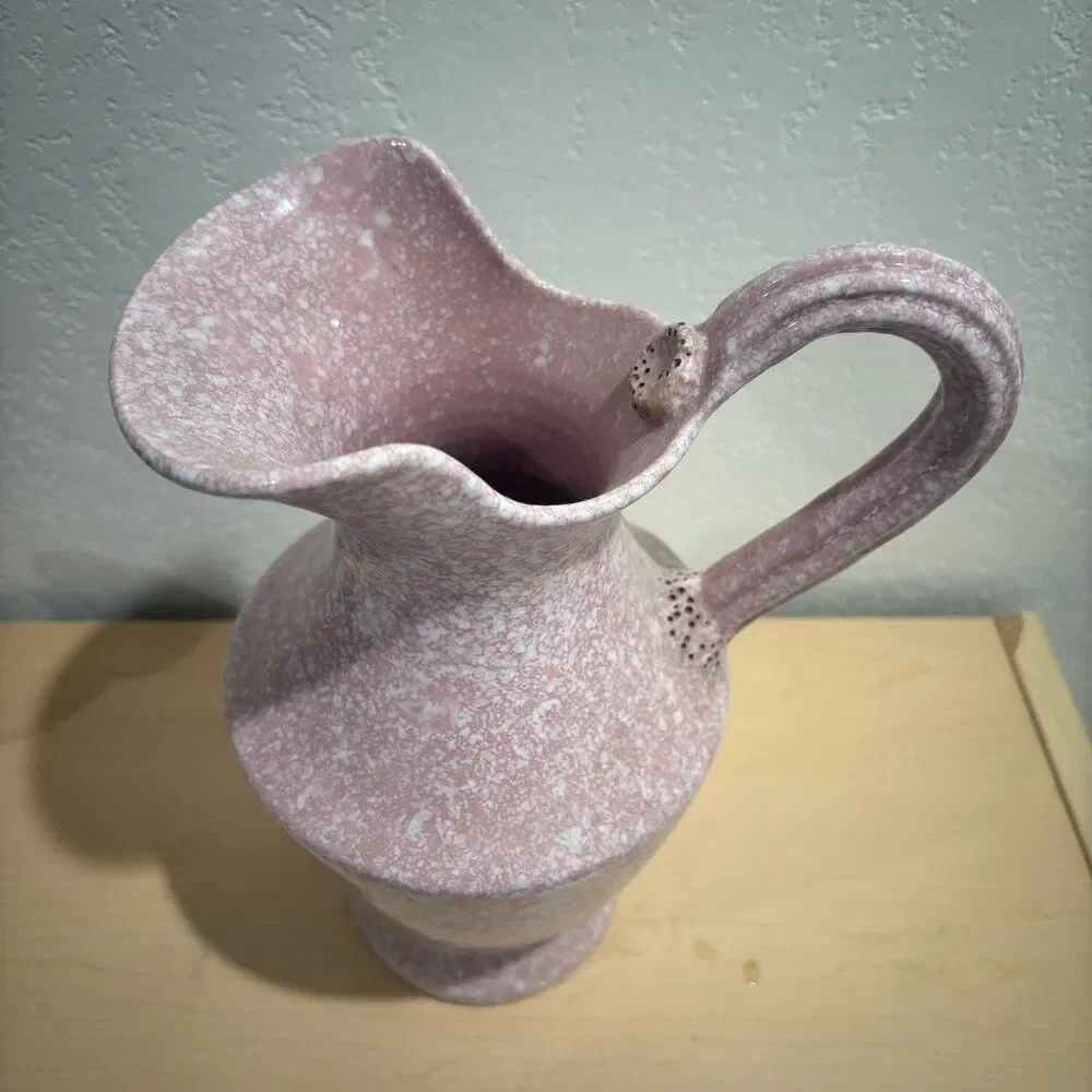 Vintage Pink Pitcher Vase